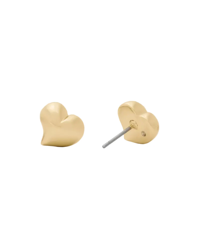 Kate Spade Valentines Day Gold Heart Stud Earrings - Image 2