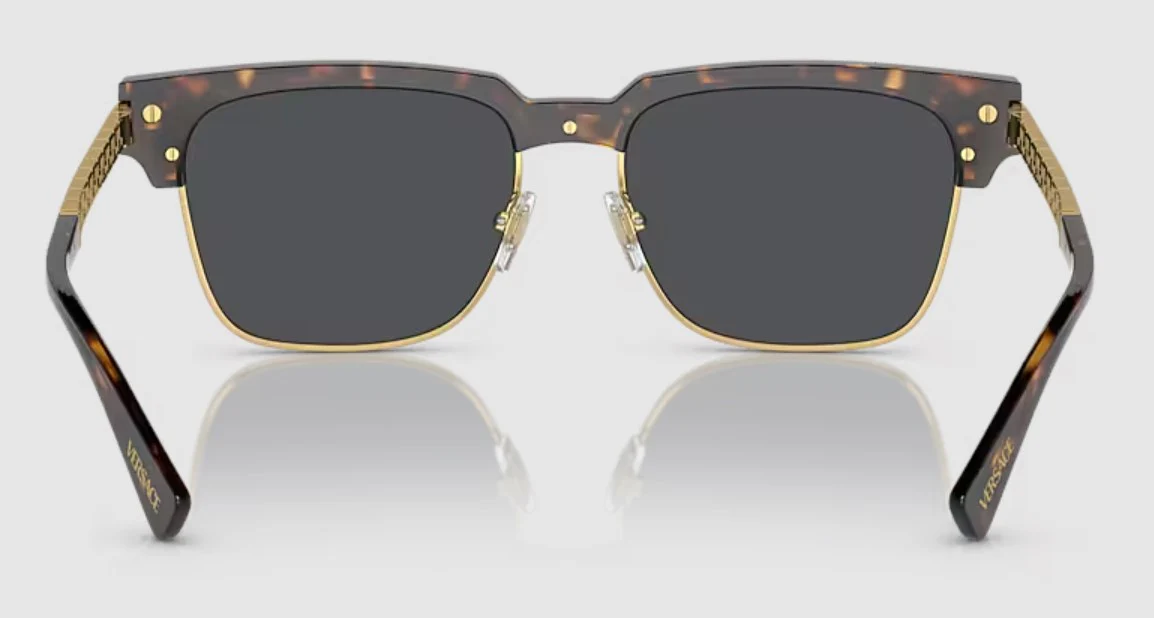 Versace Mens VE4447 Non-Polarized Sunglasses - Havana/Dark Grey - Image 3