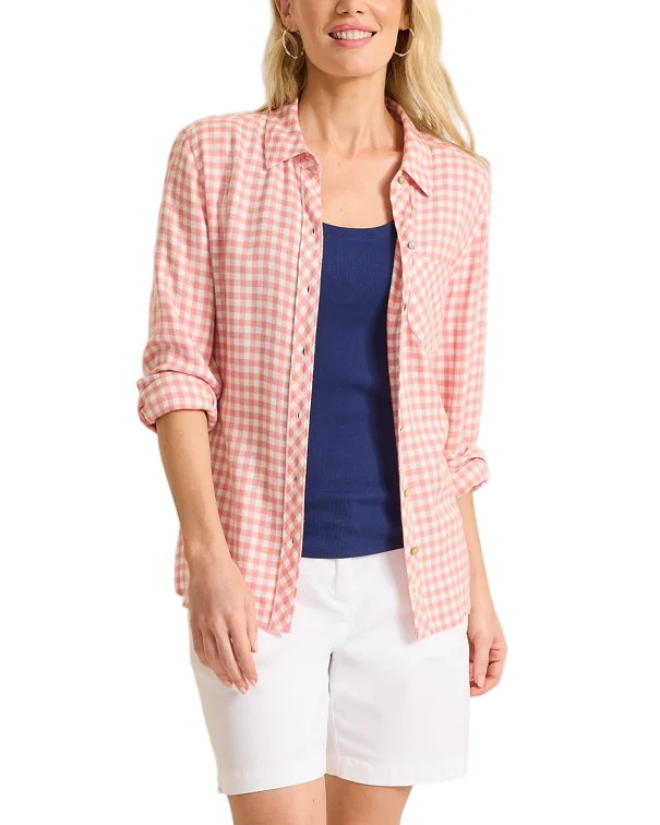 Tommy Bahama Womens Villa Verde Long Sleeve Flannel Shirt - Image 3