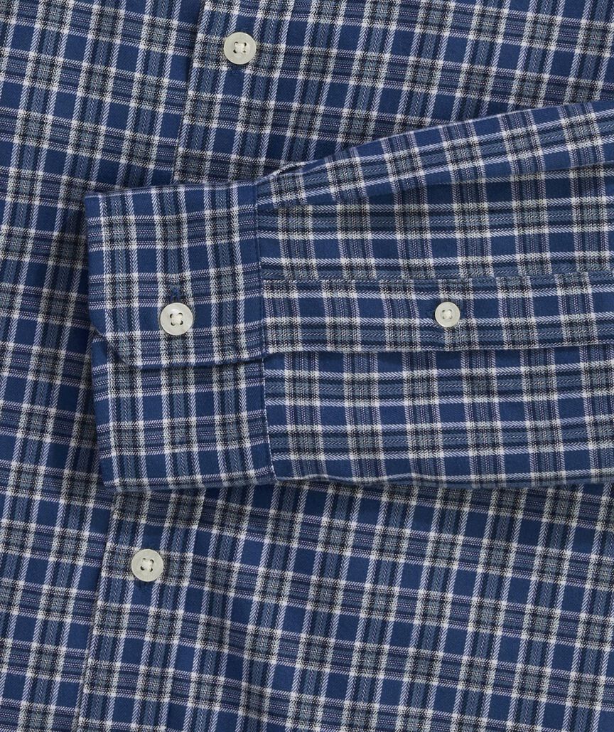 Vineyard Vines Mens Performance Brushed Tech Twill Kendrick Check Long Sleeve Shirt - Image 4