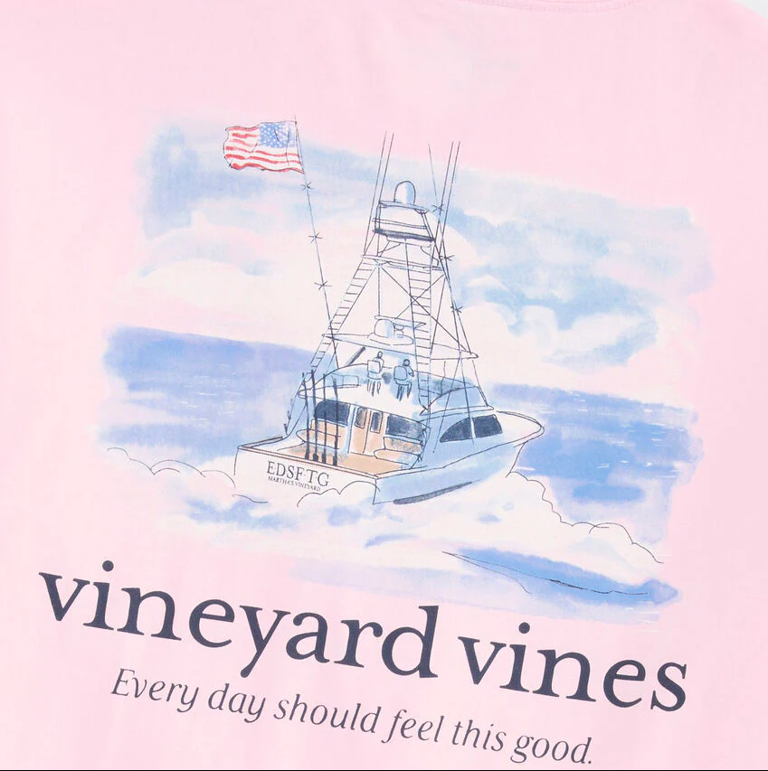 Vineyard Vines Mens Painted Sportfisher Scenic Long-Sleeve Pocket T-Shirt - Image 3
