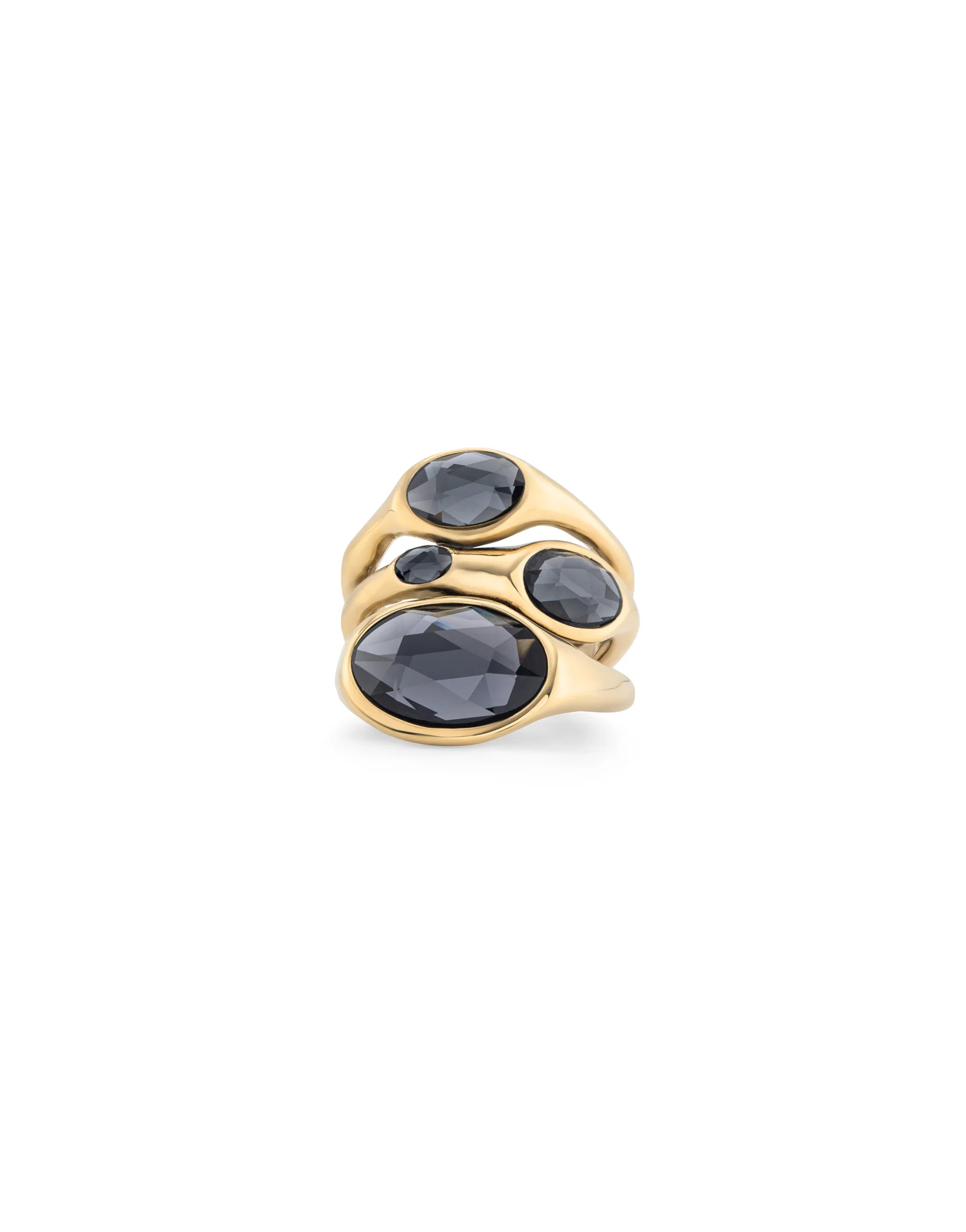 UNOde50 Vital Sunshine Gold-Plated Gray Crystal Ring - Size 8 - Image 2