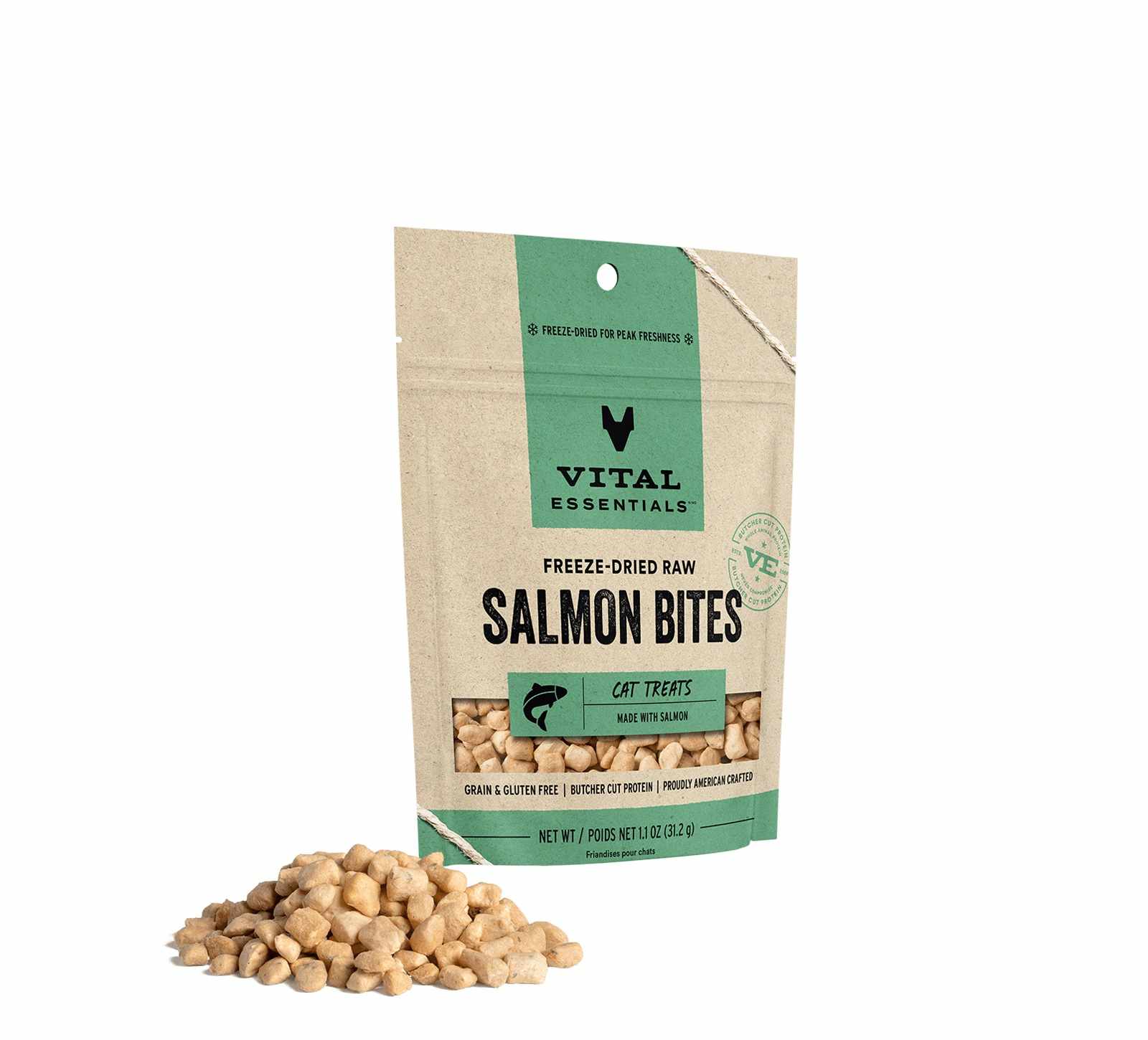 Vital Essentials Freeze-Dried Salmon Bites Cat Treats - 1.1 oz. - Image 3