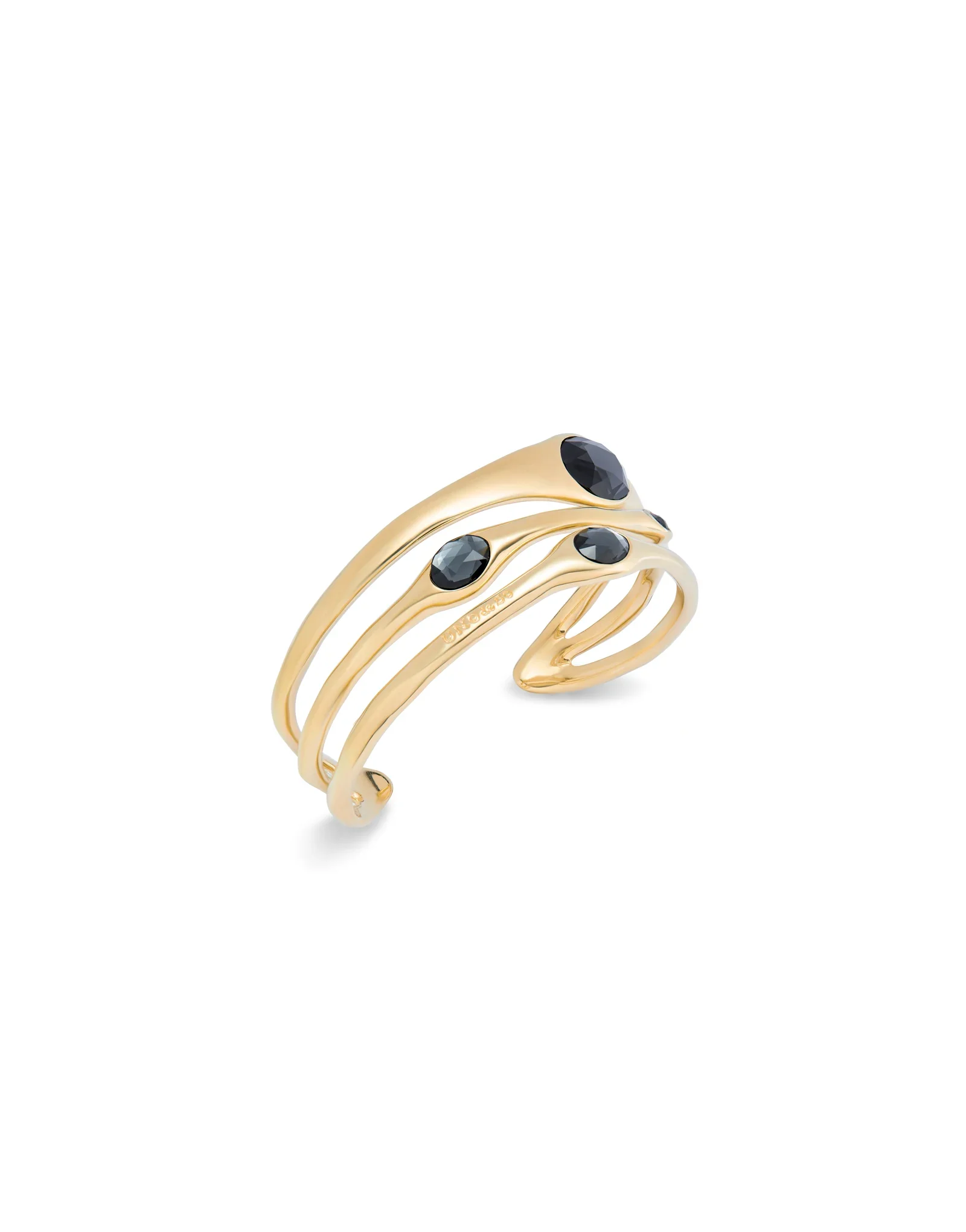 UNOde50 Vital Gold-Plated Crystal Bangle Bracelet - Medium - Image 3
