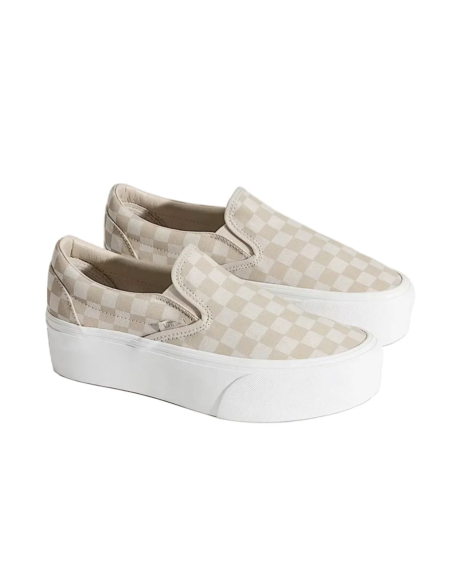 Vans Classic Slip-On Platform Checkerboard Shoes - Unisex Sizing - Image 2