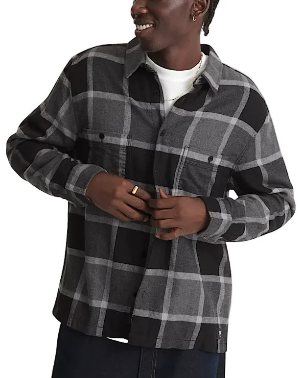 Vans Mens Larkspur Plaid Flannel Long Sleeve Shirt - Image 2