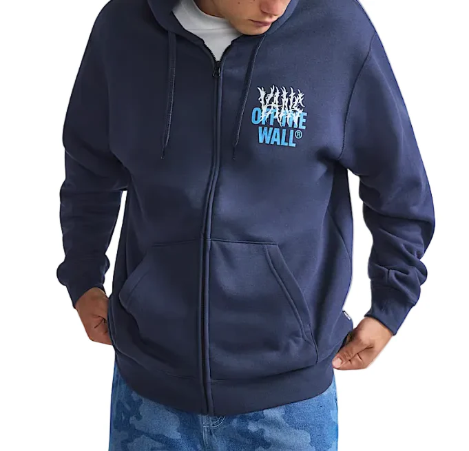 Vans Mens Metal Wall Full Zip Hoodie Jacket - Image 2