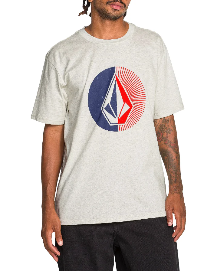 Volcom Mens Circle Stone Split Short Sleeve T-Shirt - Image 2