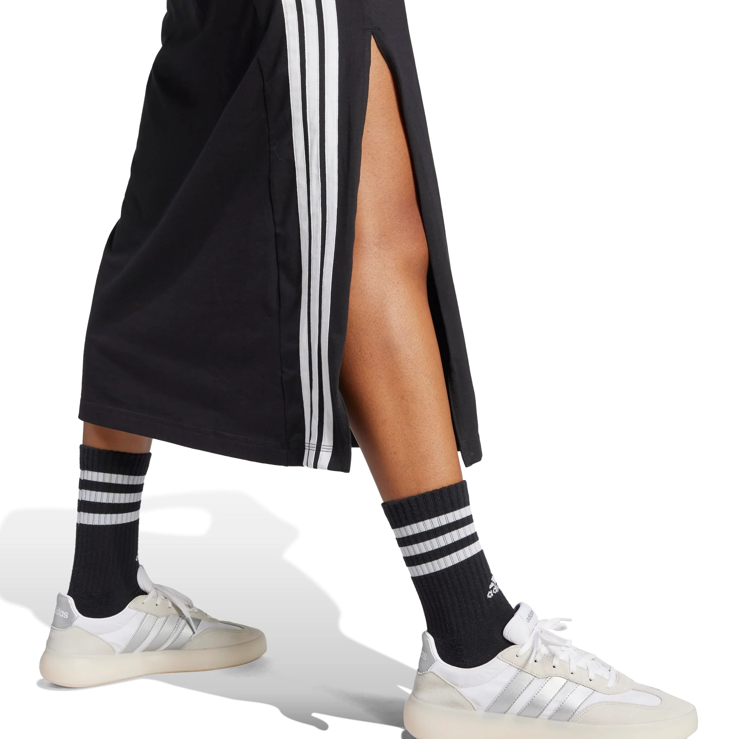 adidas Womens Essentials 3-Stripes Long Racerback Dress - Image 4