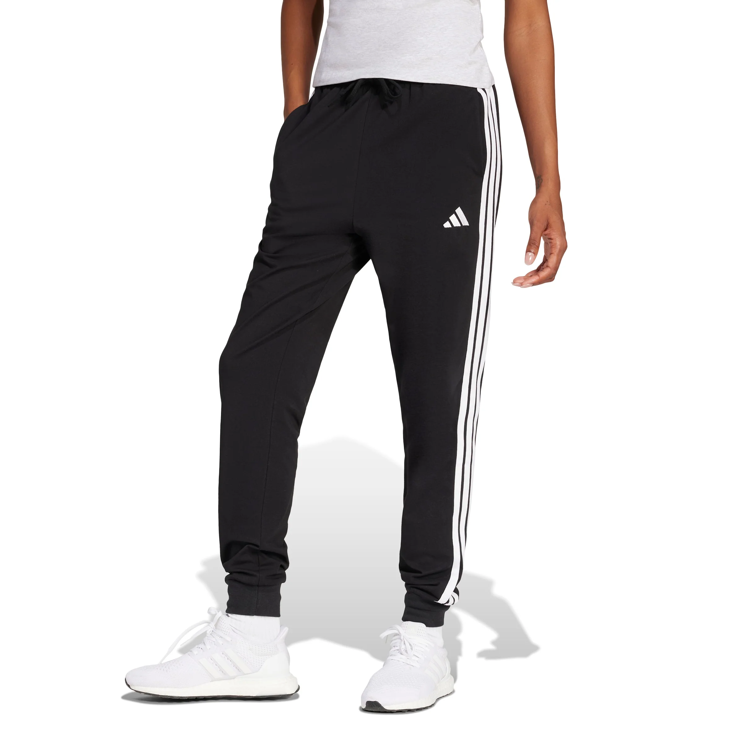 adidas Womens Essentials 3-Stripes Jogger Pants - Image 2