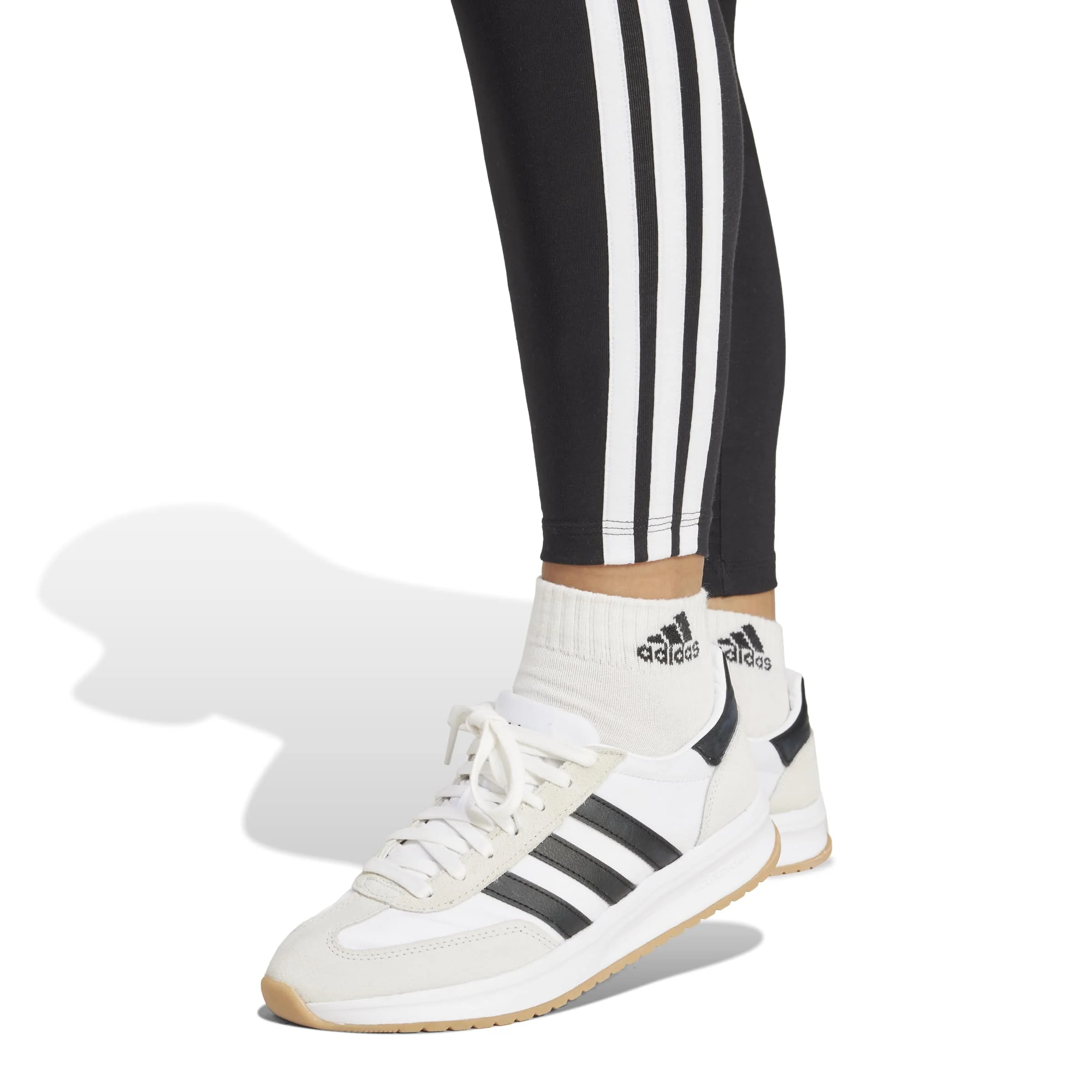 adidas Womens Essentials 3-Stripes Cotton Leggings - Image 4