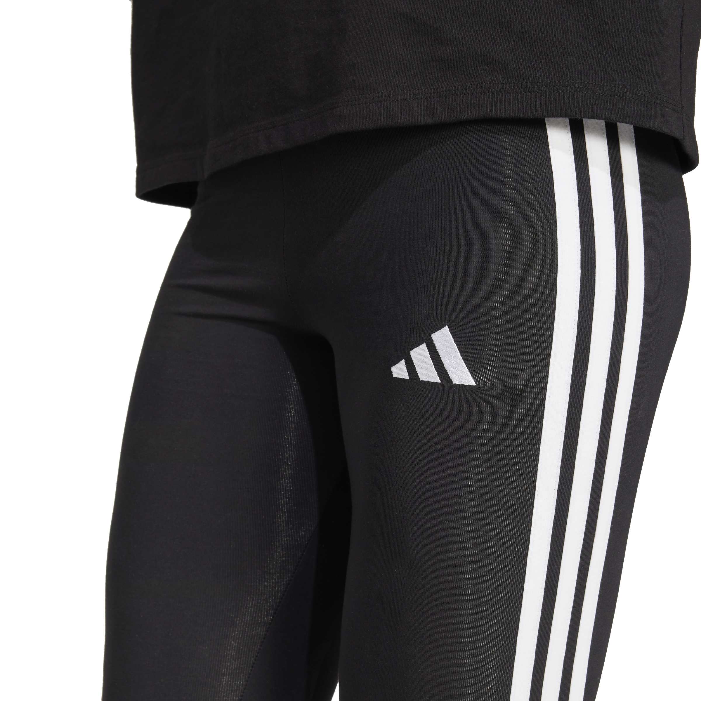 adidas Womens Essentials 3-Stripes Cotton Leggings - Image 5