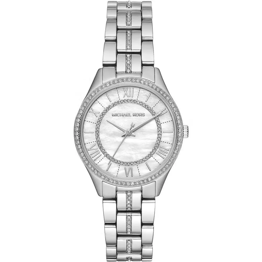 Michael Kors Womens Lauryn Silver-Tone Watch