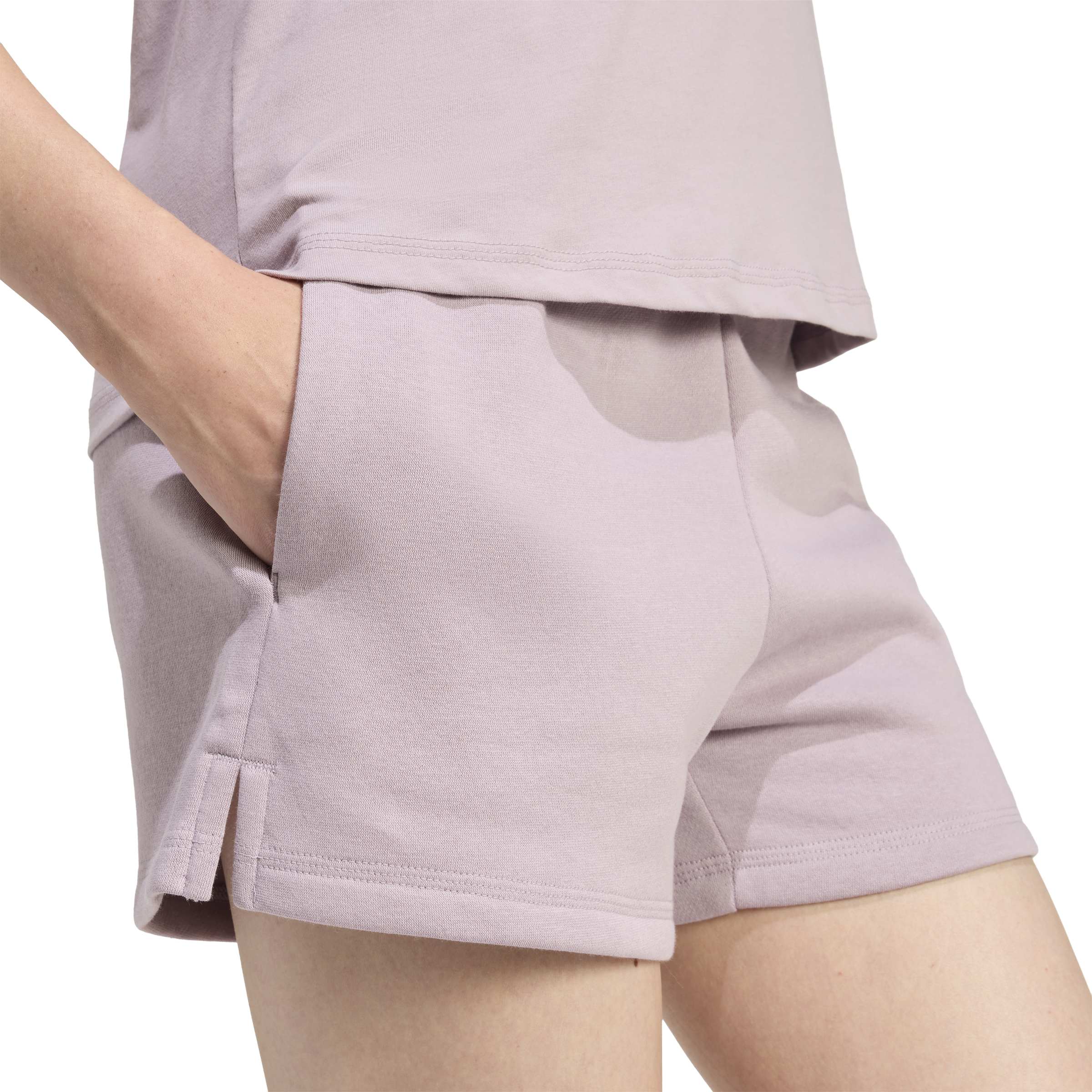 adidas Womens Essentials Small Logo Feel Cozy Shorts - Image 4