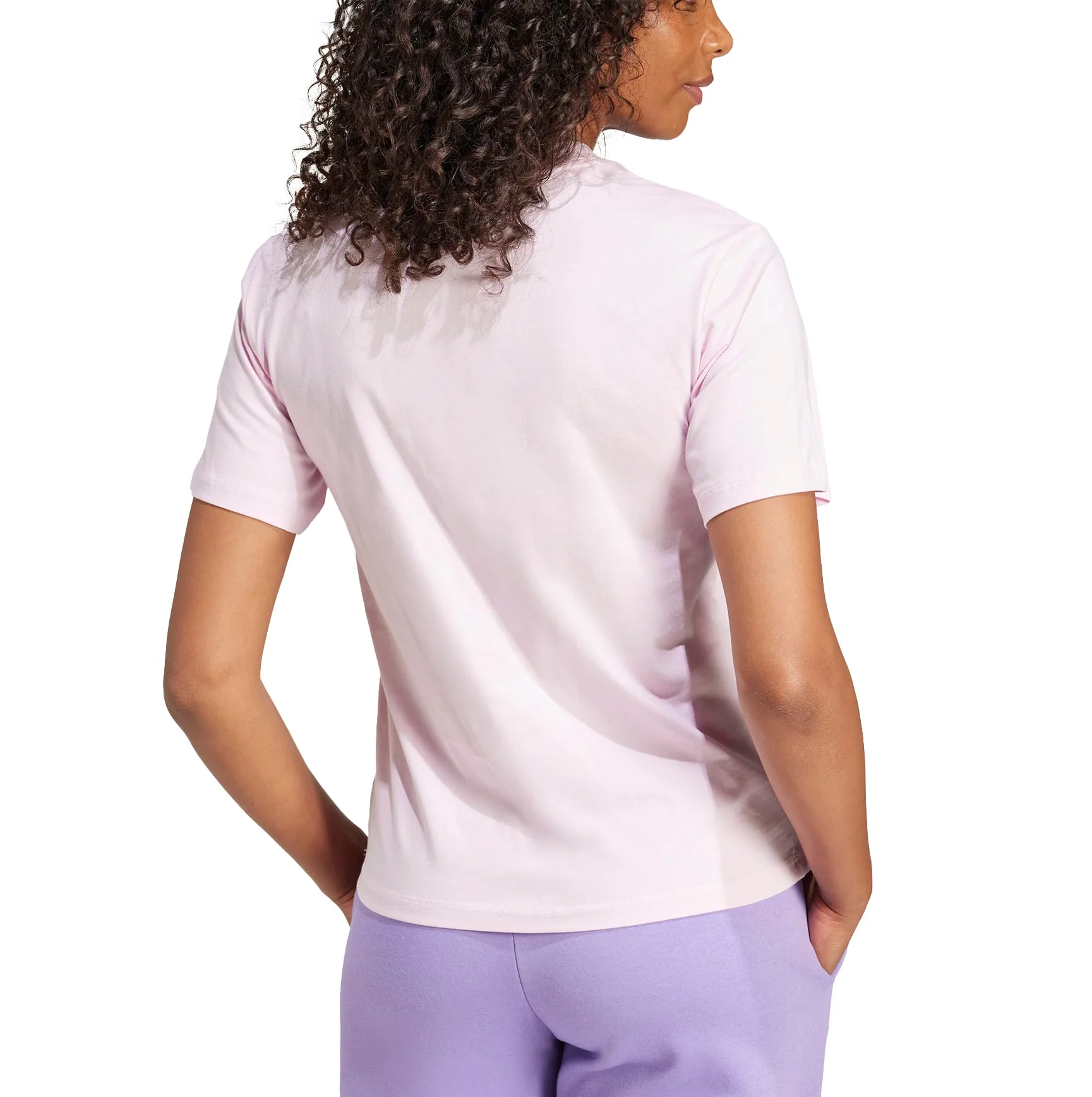 adidas Womens Essentials Small Logo Cotton Short Sleeve T-Shirt - Image 3