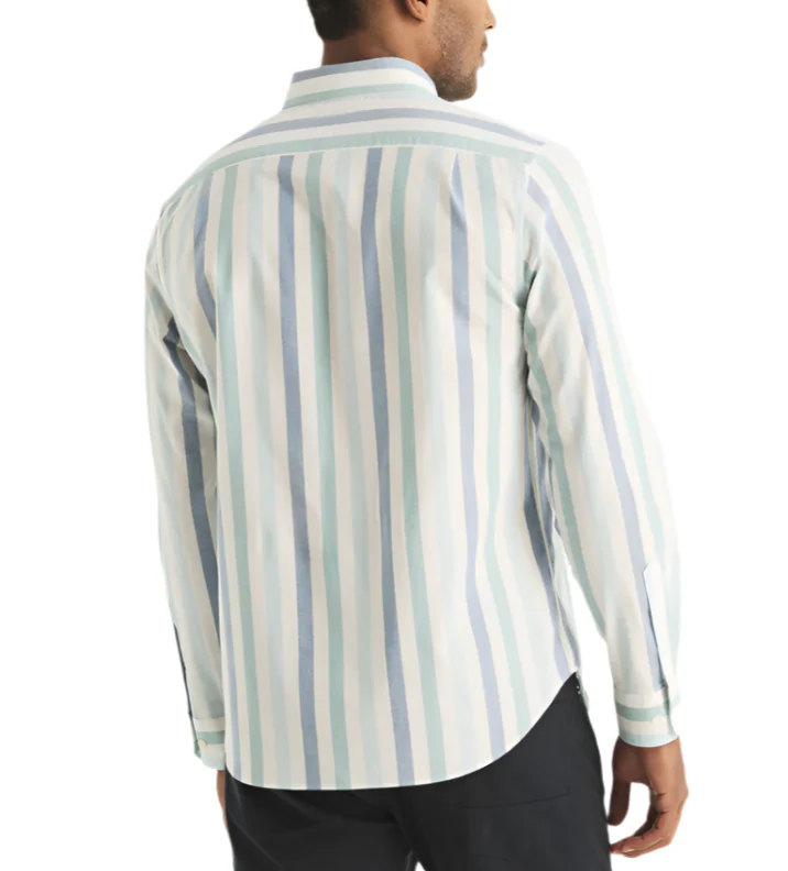 Nautica Mens Sustainably Crafted Striped Long Sleeve Shirt - Image 2