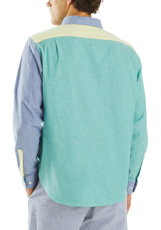 Nautica Mens Mixed Oxford Long Sleeve Shirt - Image 2
