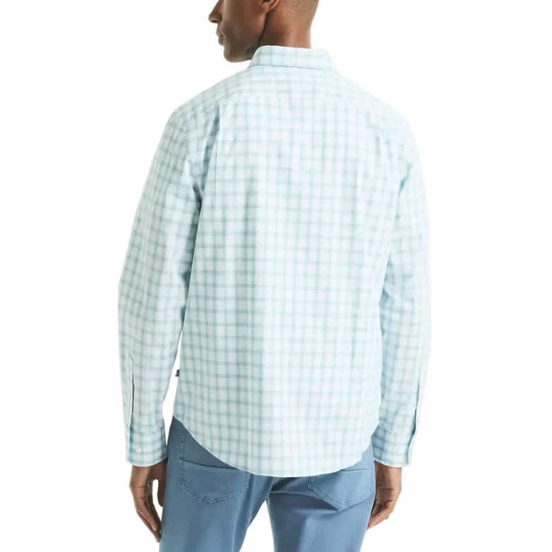Nautica Mens Classic Fit Plaid Short Sleeve Shirt - Image 2