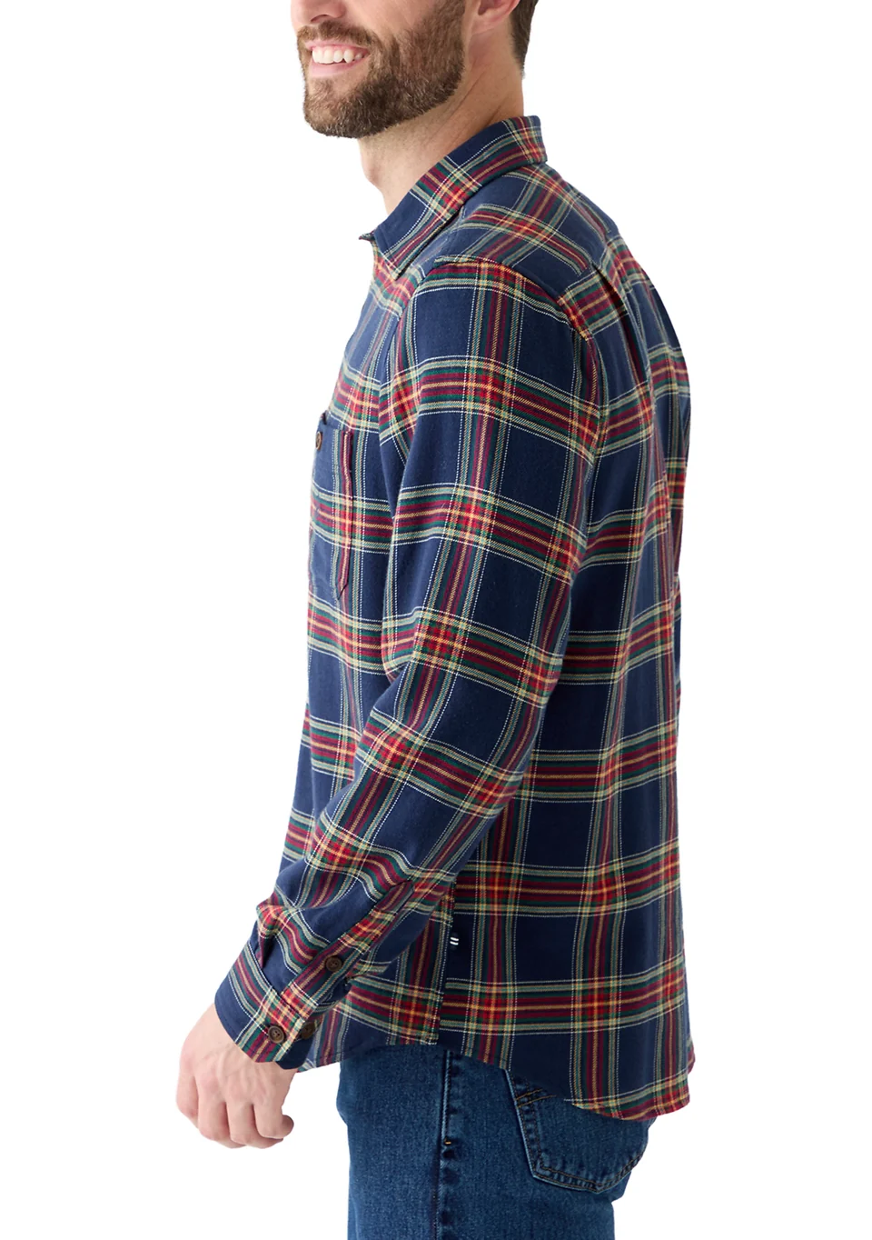 Nautica Mens Stretch Flannel Long Sleeve Shirt - Image 3