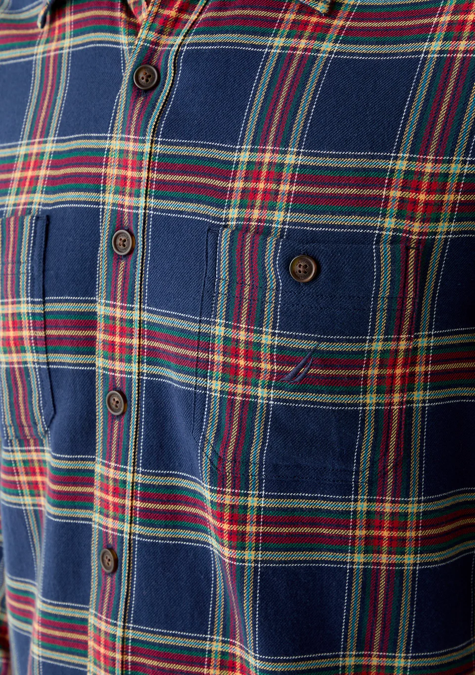 Nautica Mens Stretch Flannel Long Sleeve Shirt - Image 4