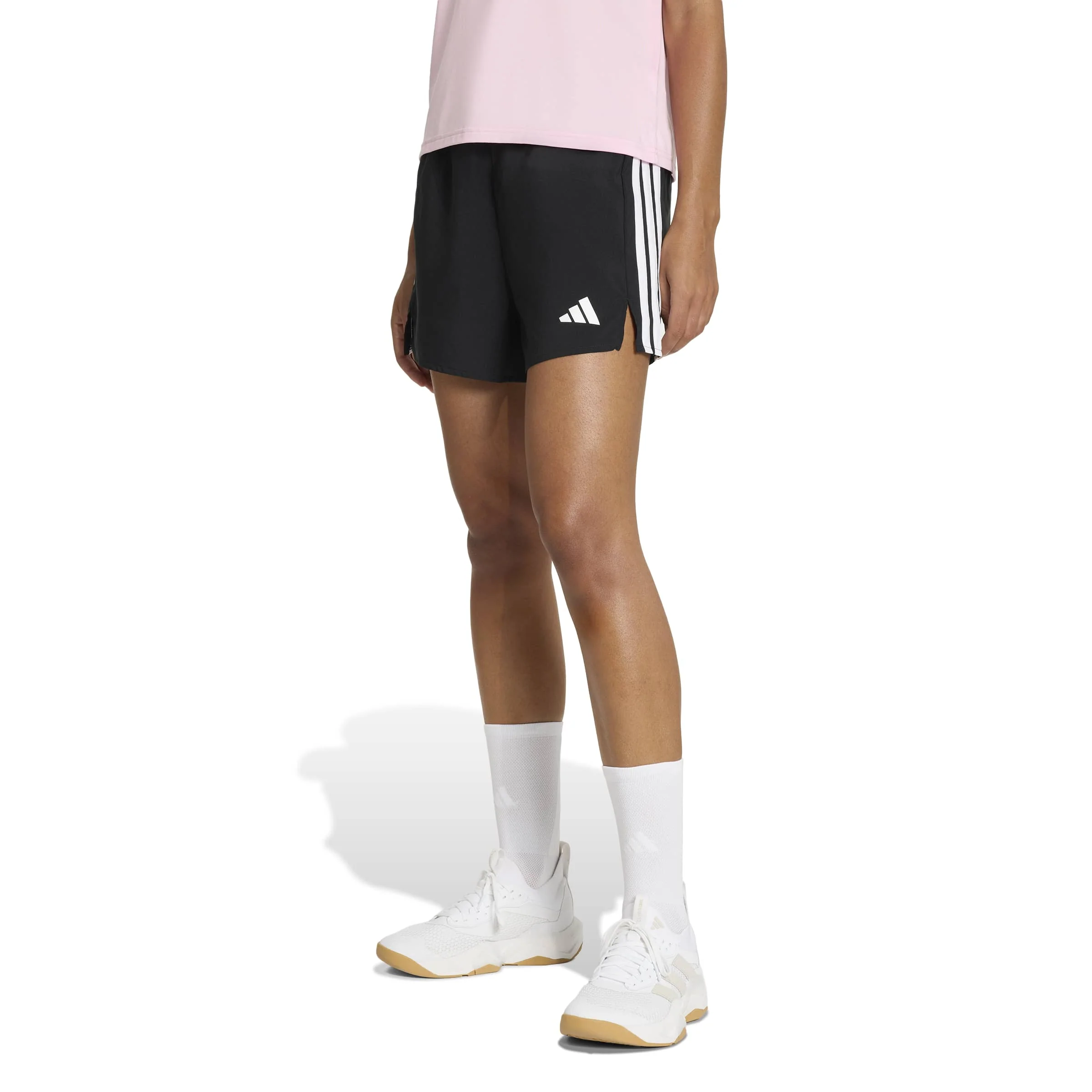 adidas Womens Workout Essentials 3-Stripes Woven Shorts - Image 2