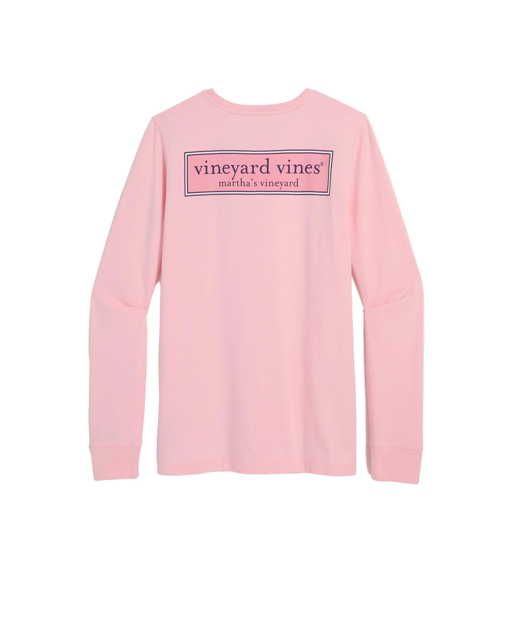 Vineyard Vines Womens Classic Logo Box Long-Sleeve Pocket T-Shirt