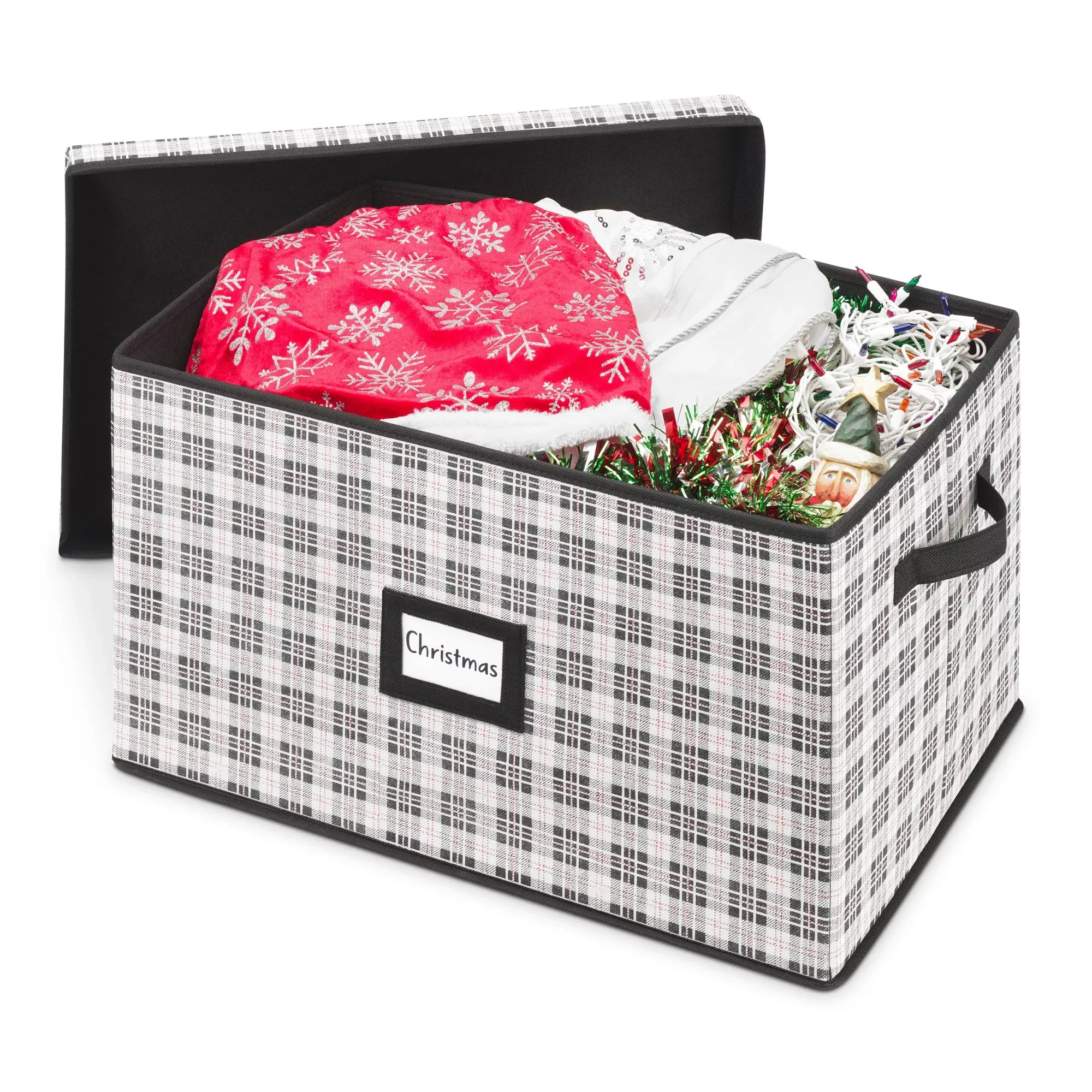Whitmor Christmas Storage Box Plaid - Image 2