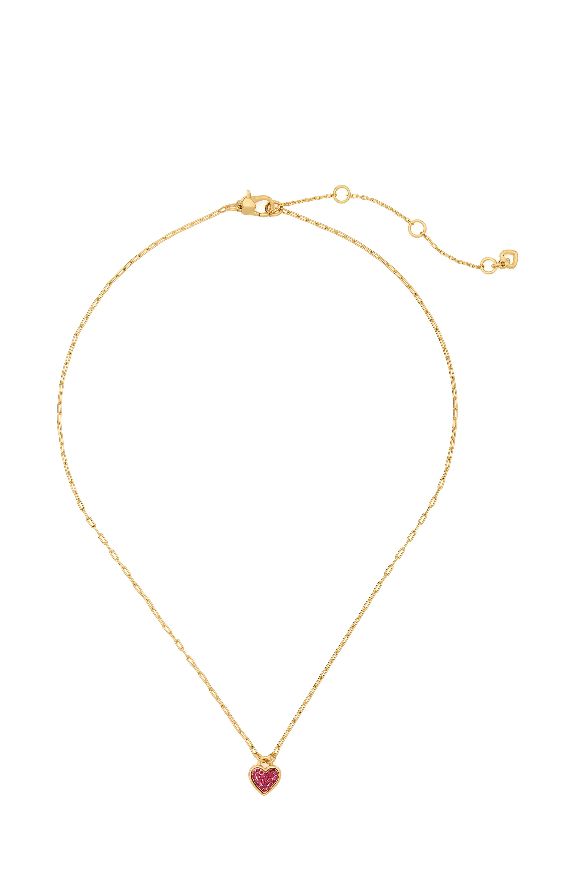 Kate Spade With All My Heart Pave Pendant Necklace