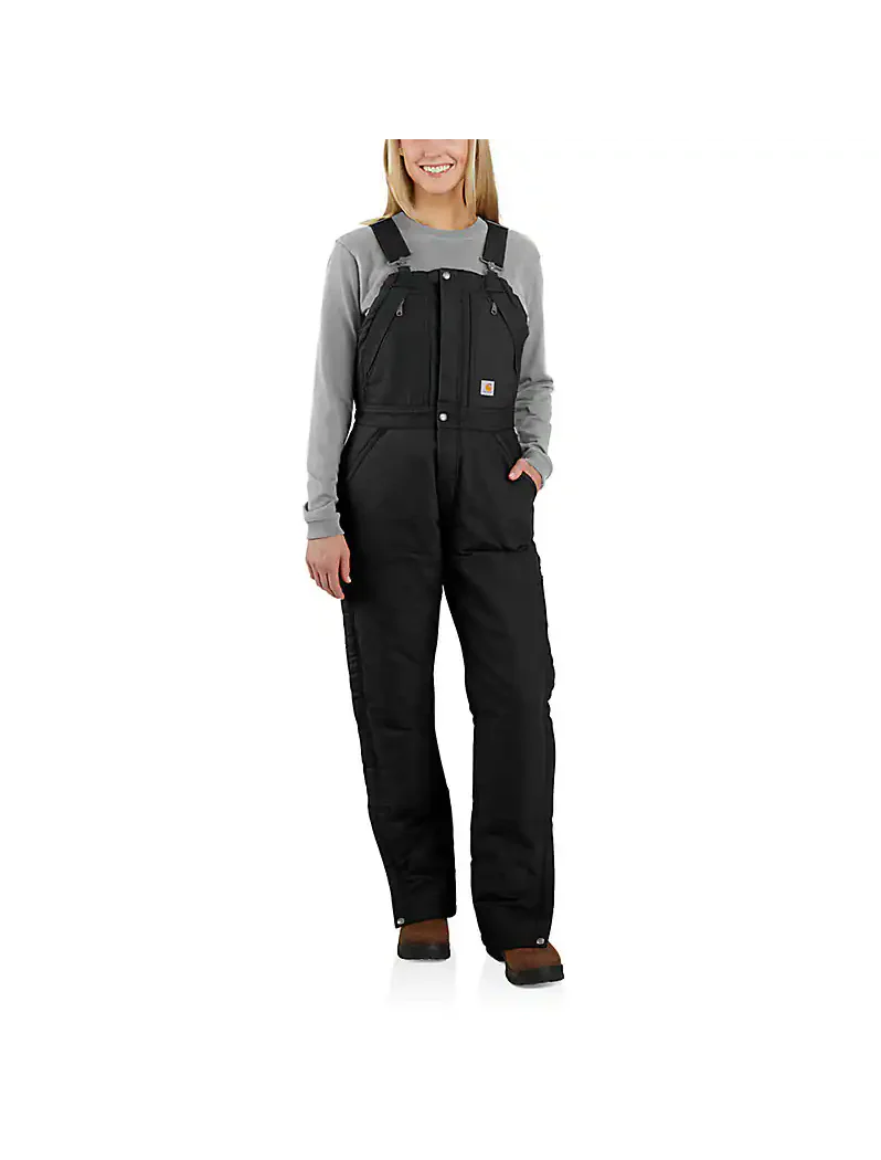 Carhartt Womens Insulated Bib Loose Fit Washed Duck 4 Extreme Warmth Overalls