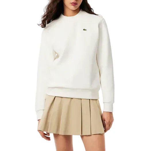Lacoste Womens Relaxed Fit Piqué Crew Neck Sweatshirt - Image 3