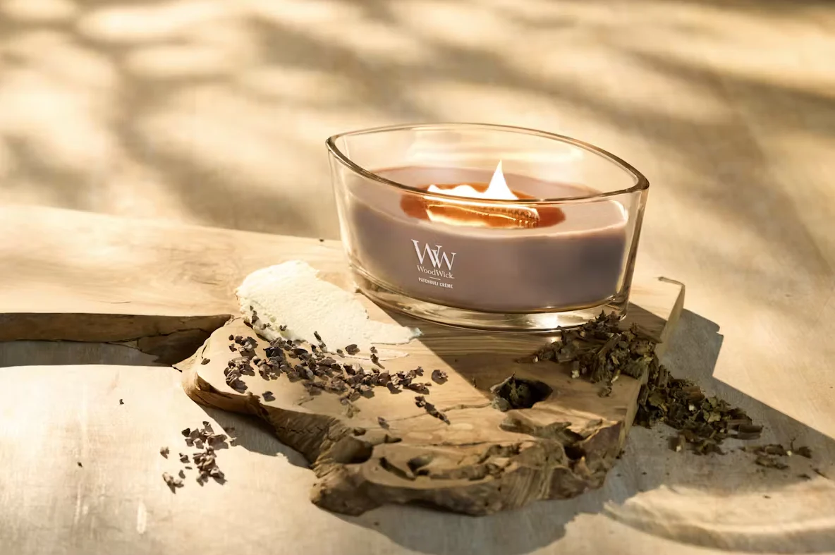 WoodWick Ellipse Candle - Patchouli Crème - Image 4