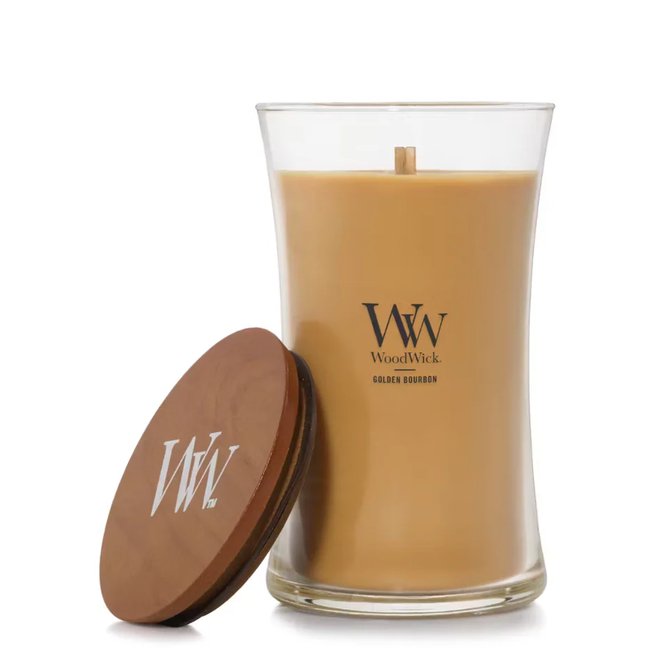 WoodWick Large Hourglass Candle - Golden Bourbon - Image 2