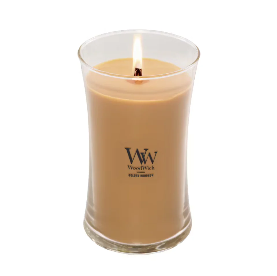 WoodWick Large Hourglass Candle - Golden Bourbon - Image 3