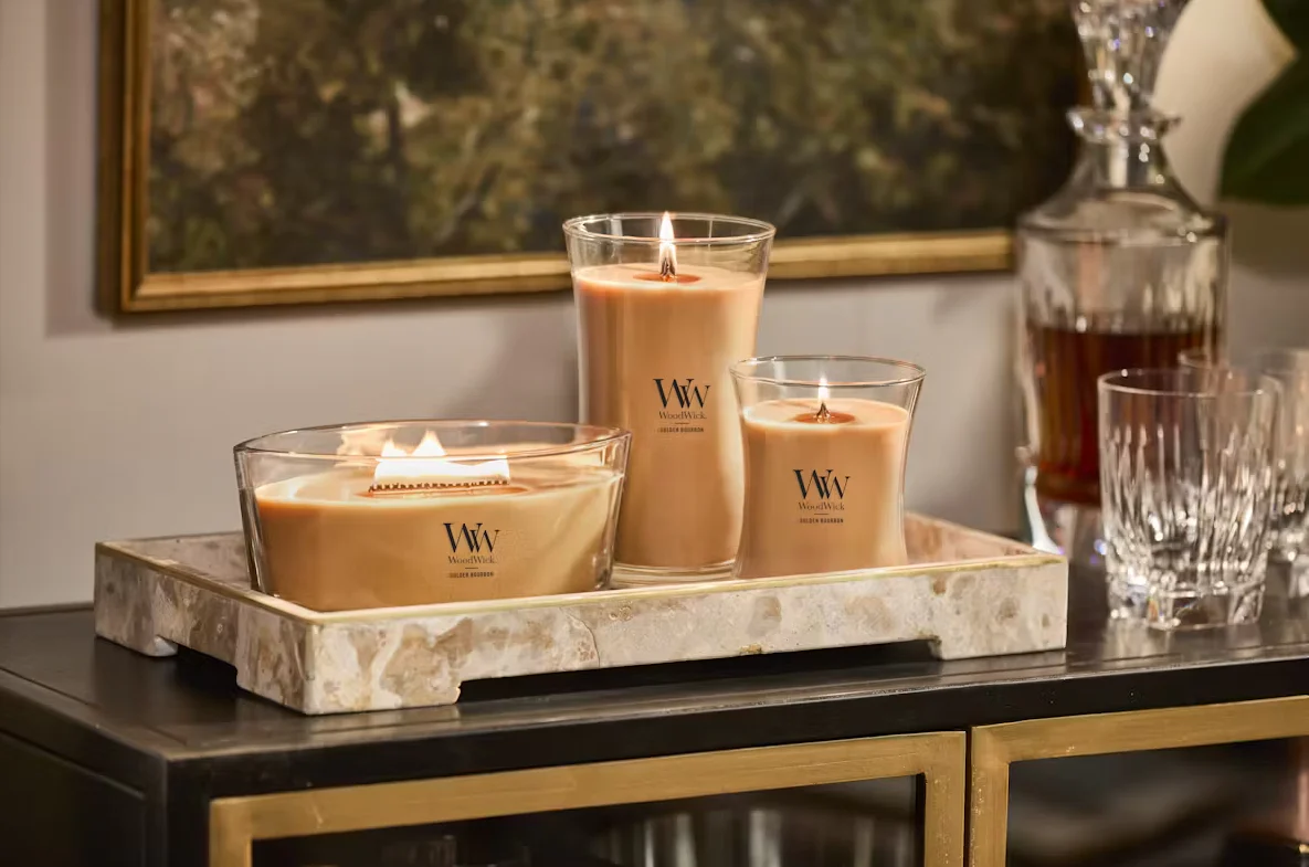 WoodWick Large Hourglass Candle - Golden Bourbon - Image 5