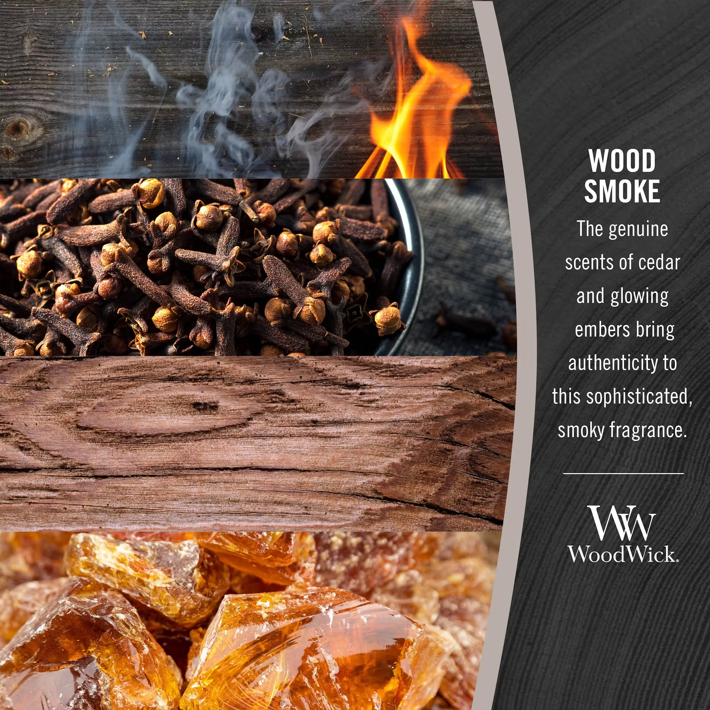WoodWick Wood Smoke Large Hourglass Candle - 21.5 oz. - Image 2