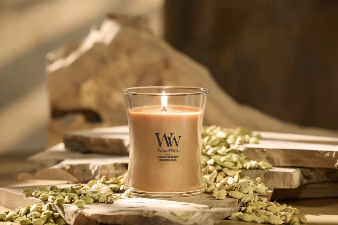 WoodWick Medium Jar Candle - Golden Bourbon - Image 2