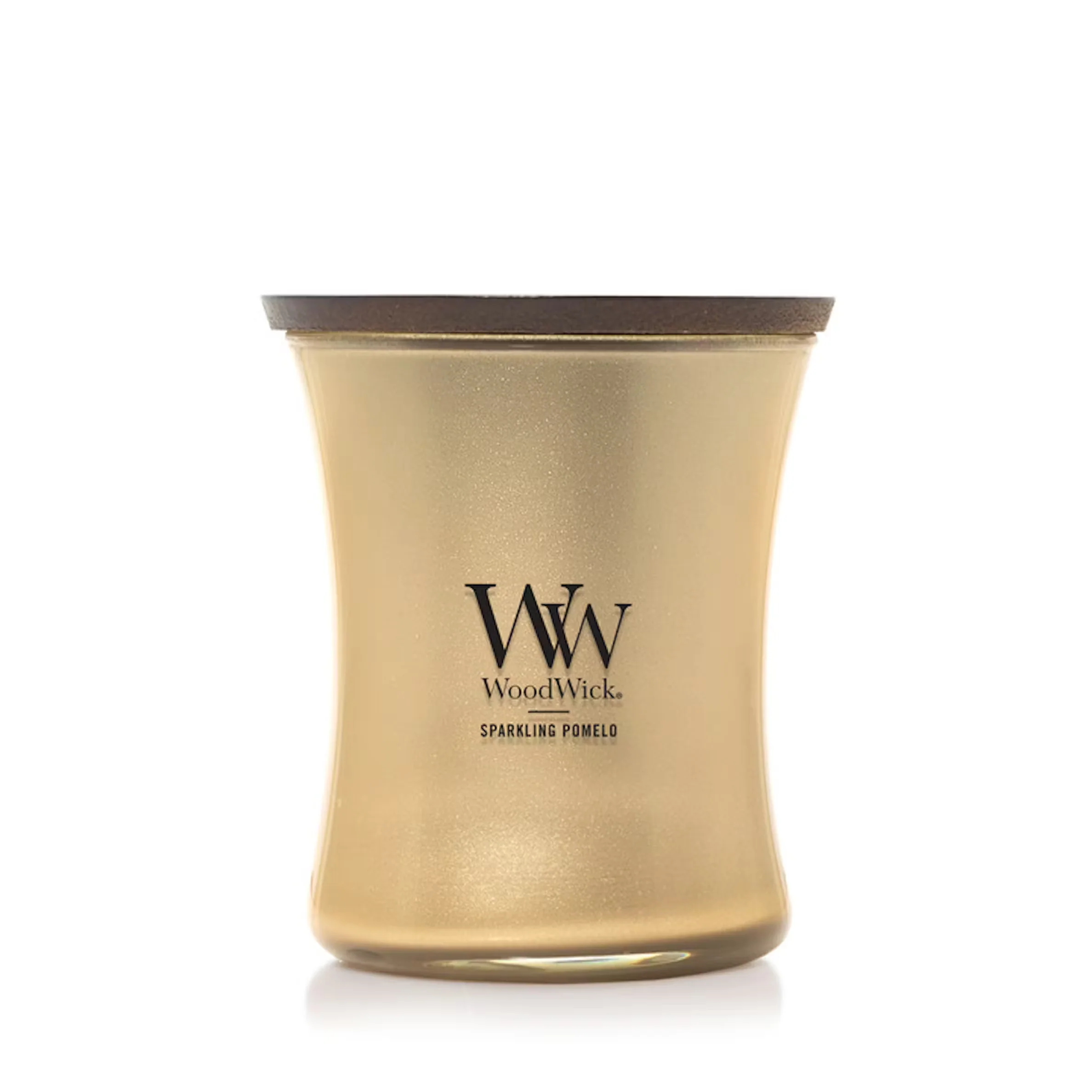 WoodWick Medium Hourglass Precious Metals Candle - Sparkling Pomelo