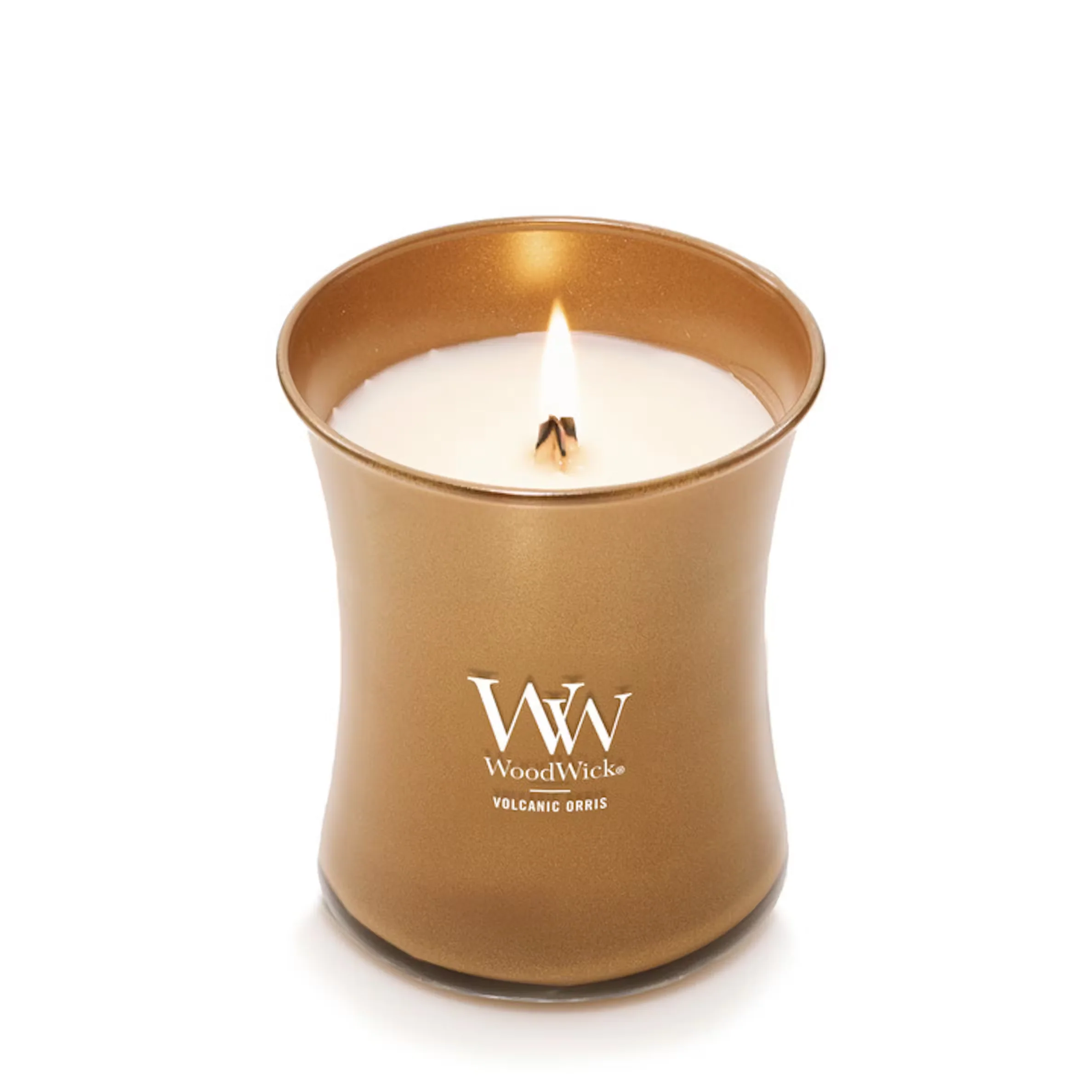 WoodWick Medium Hourglass Precious Metals Candle - Volcanic Orris - Image 2