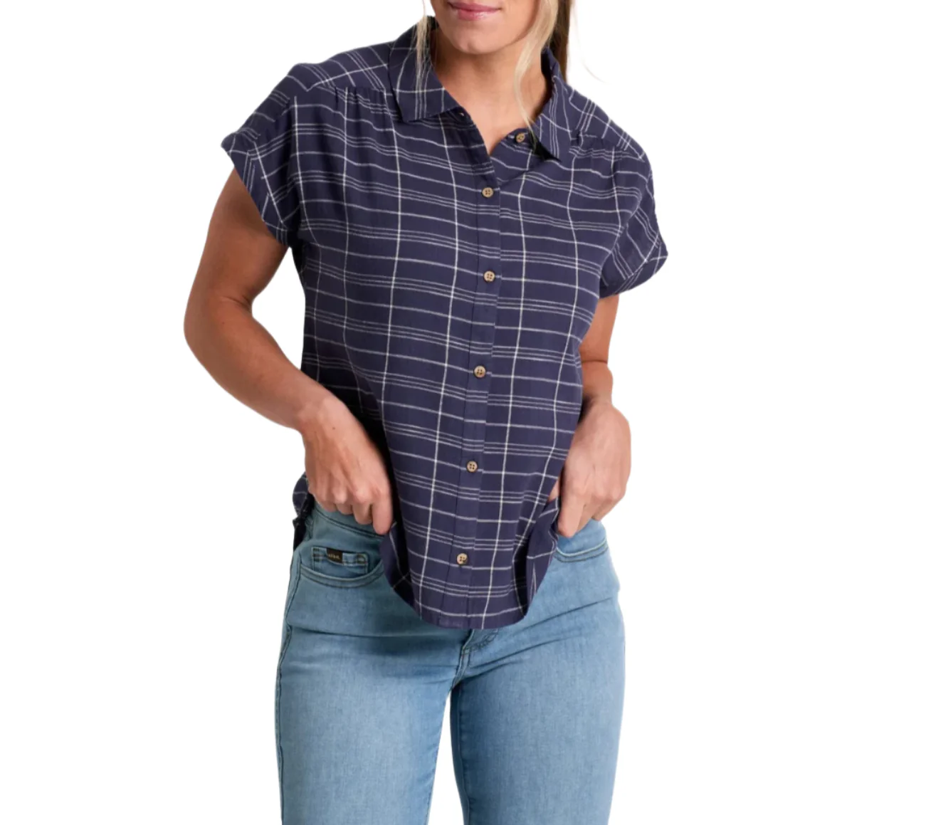 KÜHL Womens Wylde Plaid Short Sleeve Top