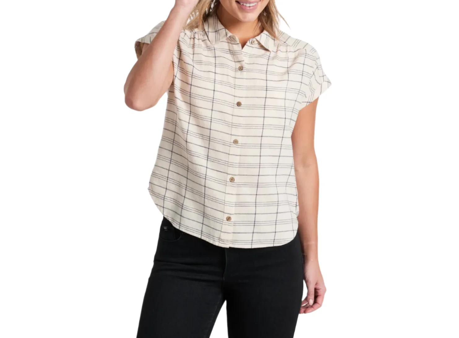 KÜHL Womens Wylde Plaid Short Sleeve Top - Image 3