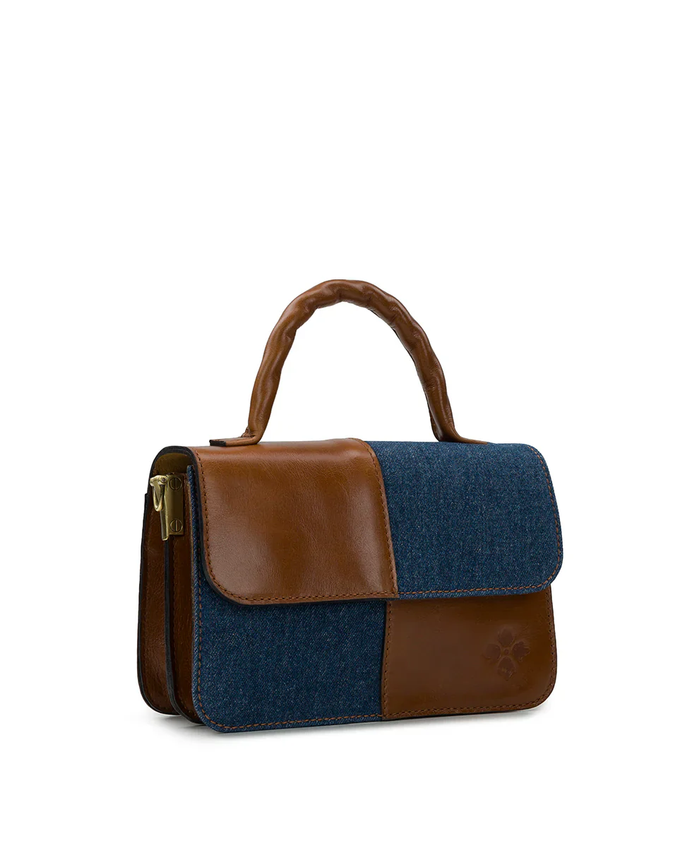 Patricia Nash Garnet Denim and Leather Crossbody Handbag - Image 3