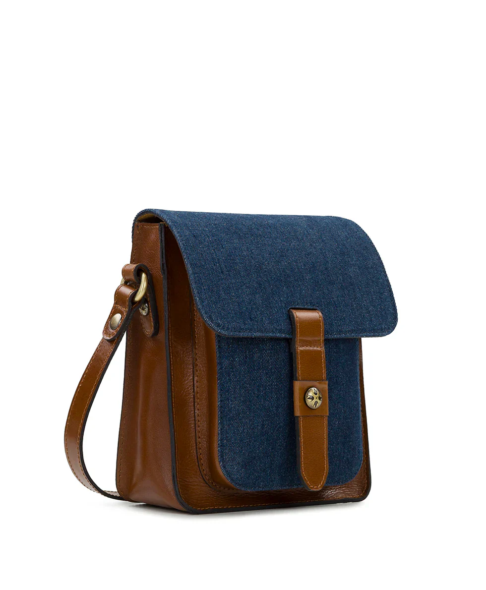 Patricia Nash Lari Denim and Leather Crossbody Handbag - Image 3