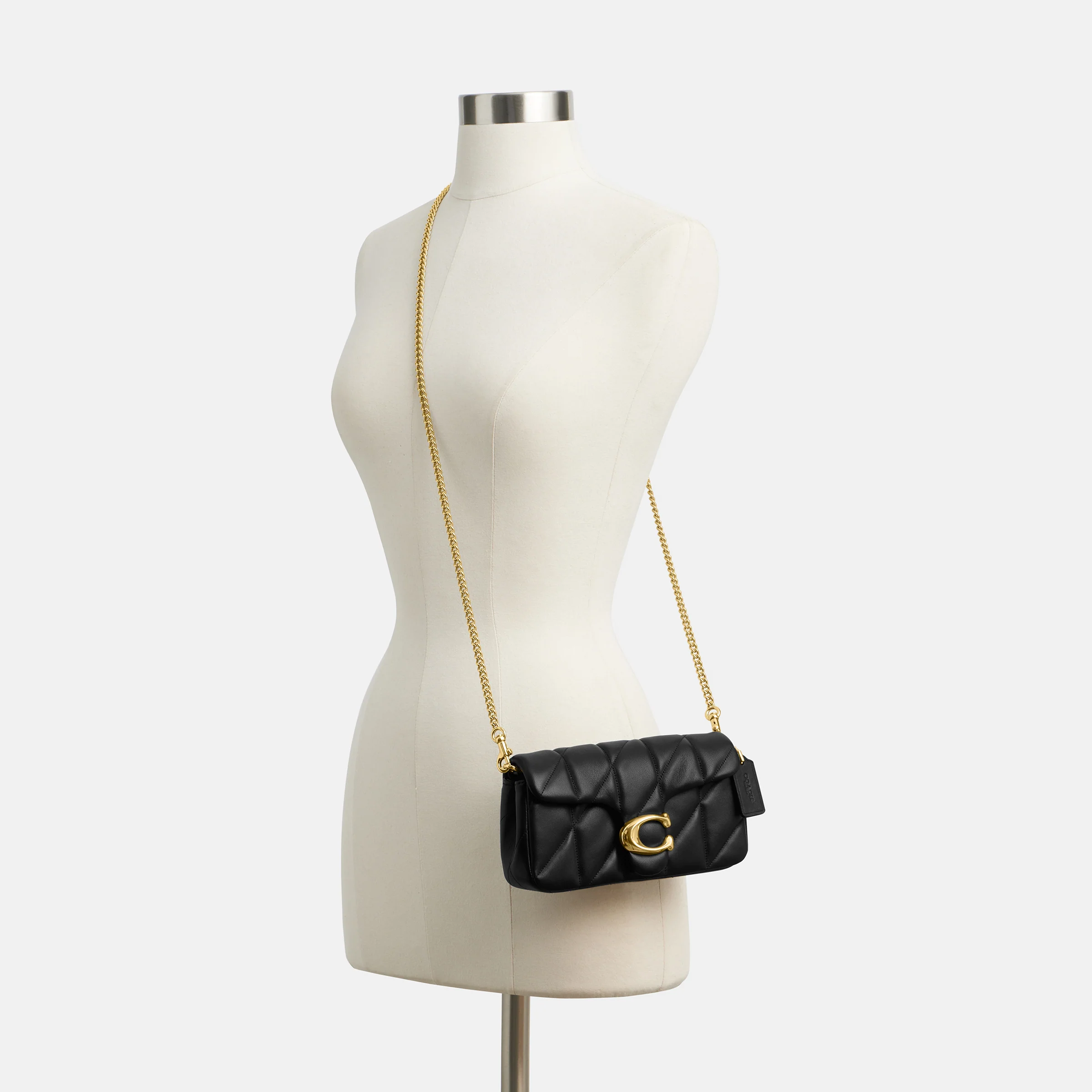 COACH Quilted Leather Tabby 19 Chain Crossbody Handbag - Image 5