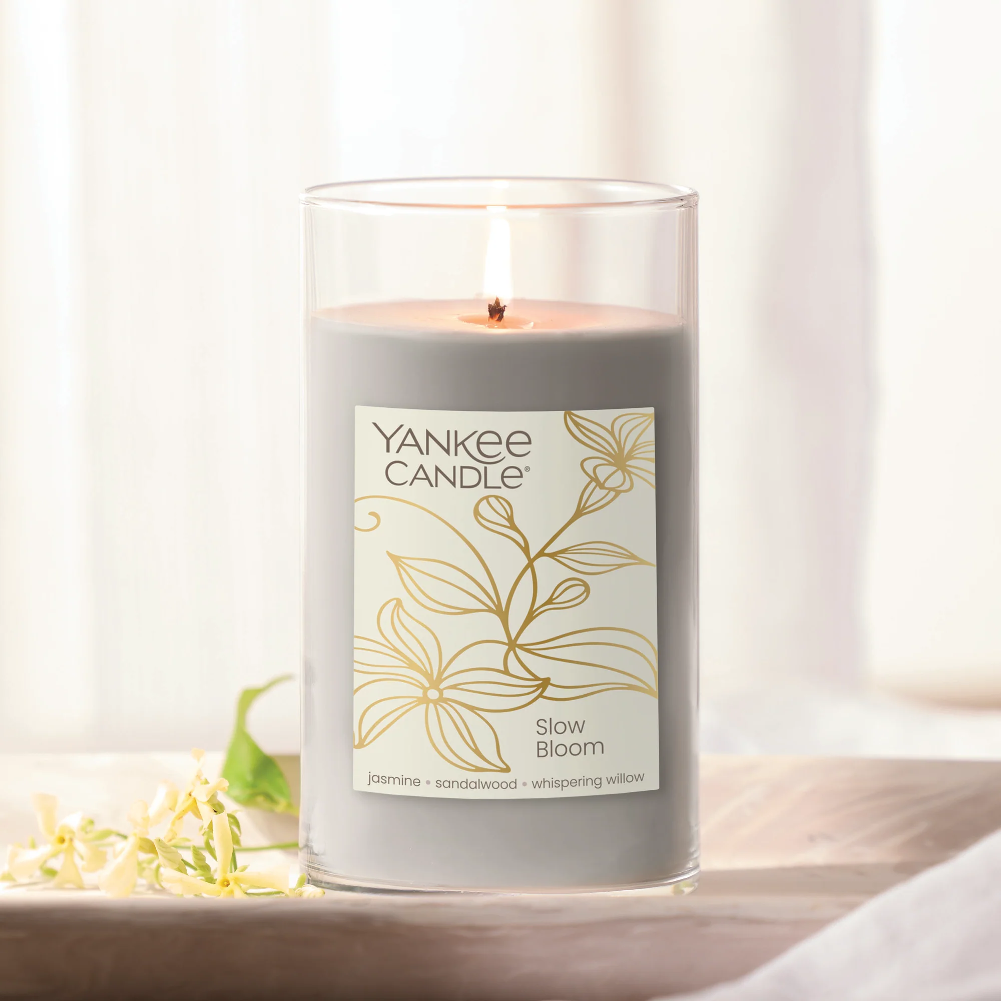 Yankee Candle Medium Pillar Candle - Slow Bloom - Image 2