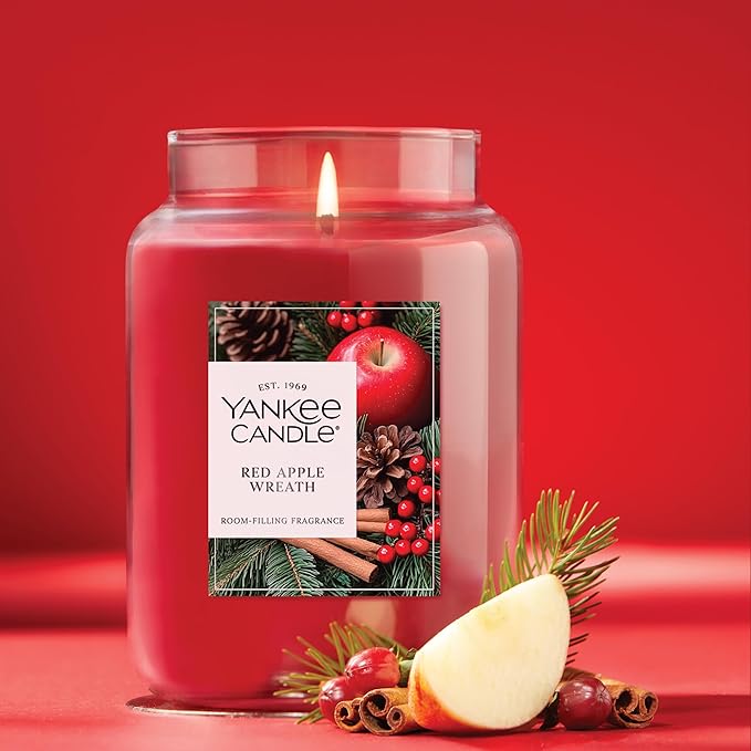 Yankee Candle Original Large Jar Candle - Red Apple Wreath - Image 2