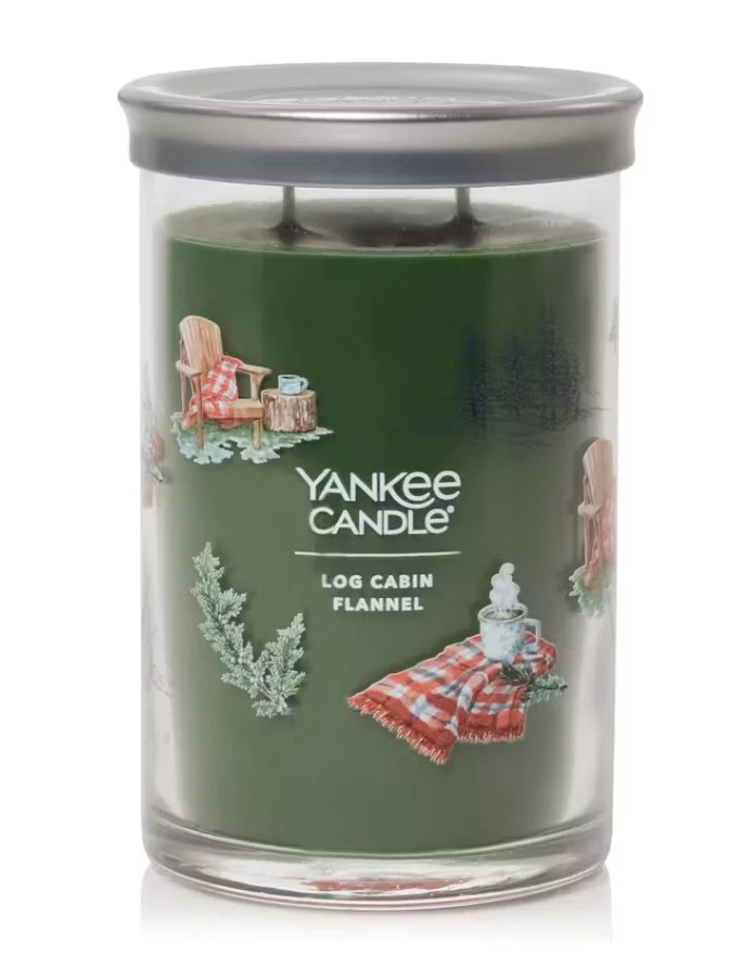 Yankee Candle Signature Large Tumbler Candle - Log Cabin Flannel