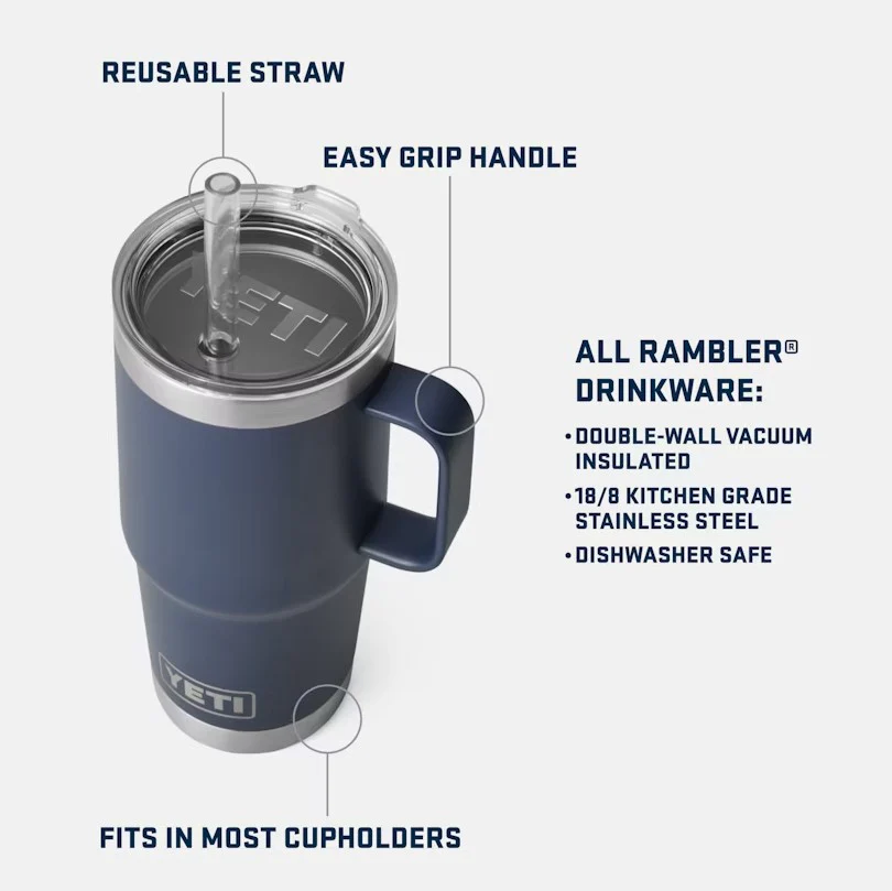 YETI Rambler 25 oz. Mug with Straw Lid - Image 4