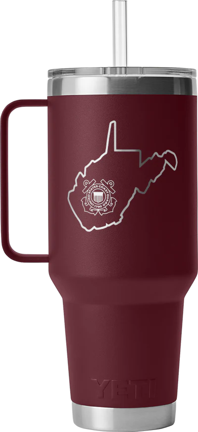 Coast Guard YETI West VA 42 oz. Mug With Straw Lid - Image 9
