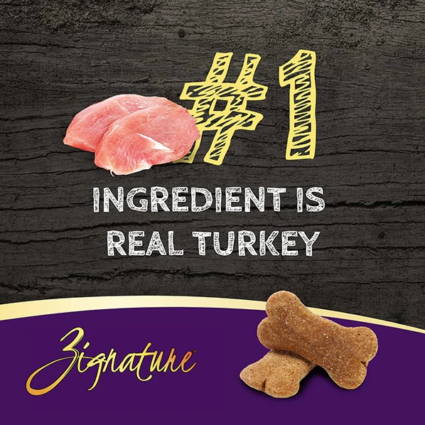Zignature Turkey Formula Ziggy Bars Biscuit Dog Treats - 12 oz. - Image 3
