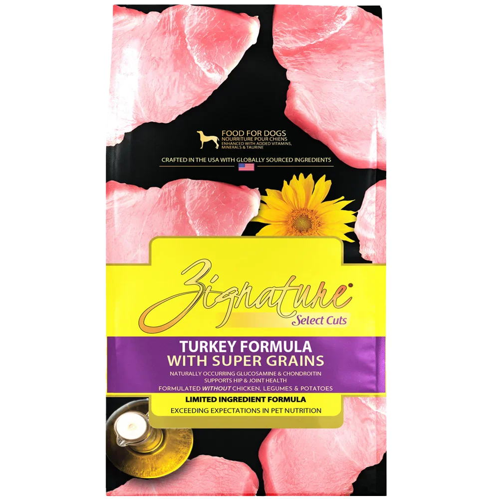 Zignature Select Cuts Turkey Formula with Super Grains Dry Dog Food - 25 lbs.